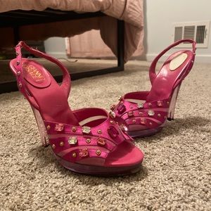Vintage pink versace heels